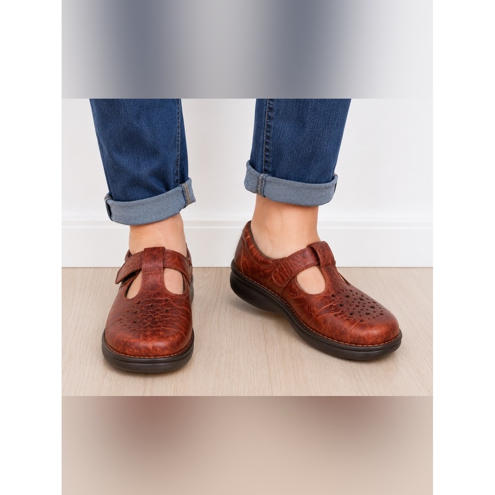 SAS Tripad Comfort Leather Mary Jane Shoes 7M Brown Made in USA $200